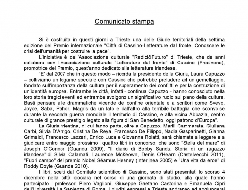 COMUNICATO STAMPA. 22.12.2012